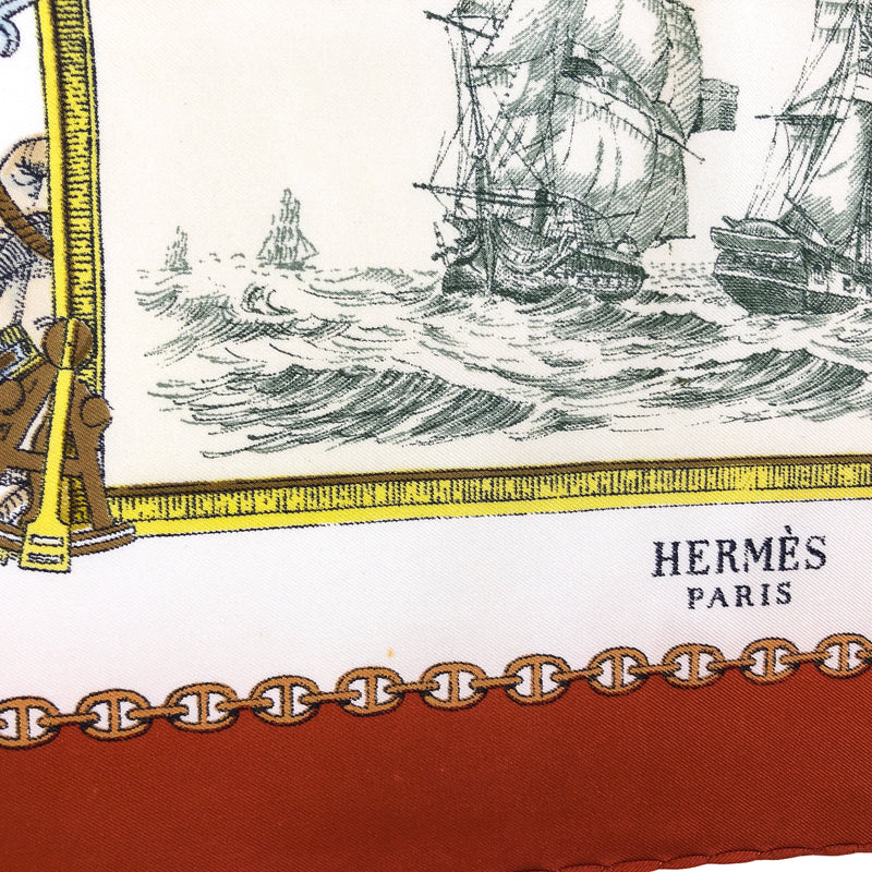 Vieille Marine Hermes Silk Scarf RARE Vintage
