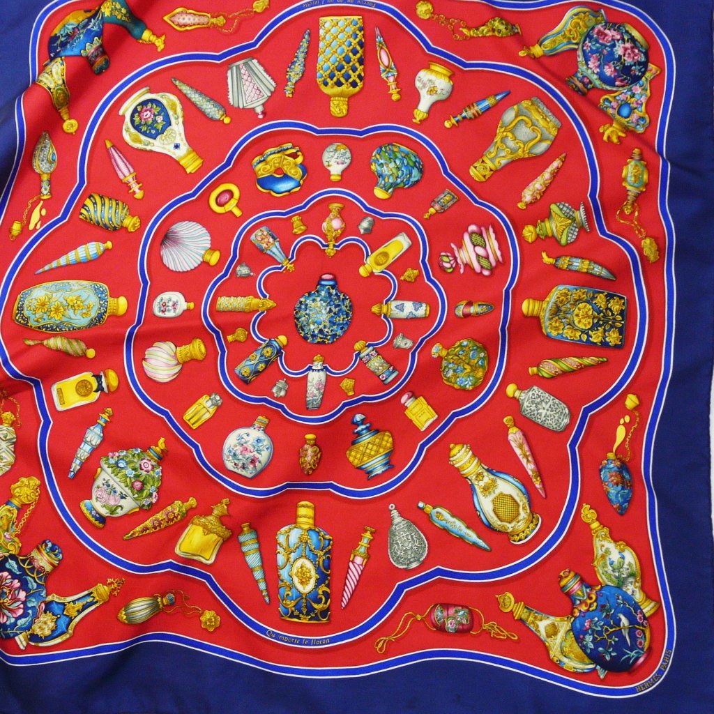 Vintage Hermes Silk Scarf Qu' Importe le Flacon - felt