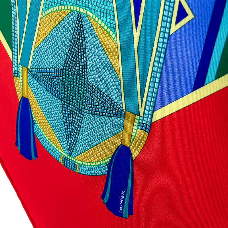 L'Art Indien des Plaines Hermes silk twill scarf by Sophie Koechlin